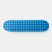 Blue Houndstooth Plaid-controle Persoonlijk Skateboard (Horizontaal)