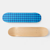 Blue Houndstooth Plaid-controle Persoonlijk Skateboard (Horizontaal)