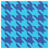 Blue Houndstooth Plaid-controle Stof (Close Up)