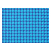 Blue Houndstooth Plaid-controle Tafelkleed (Voorkant (Horizontaal))