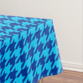 Blue Houndstooth Plaid-controle Tafelkleed (Voorbeeld)