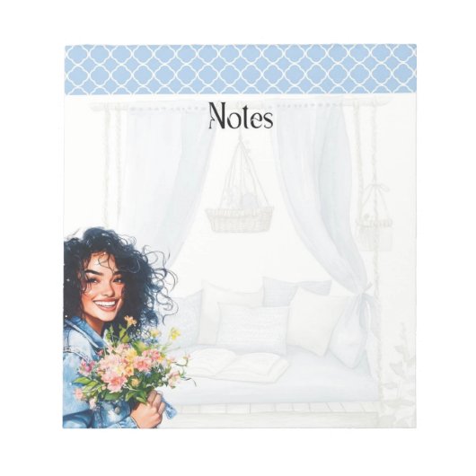 Blue Hour Blooms: Soft & Serene Notes Collectie Notitieblok (Voorkant)