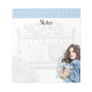 Blue Hour Blooms: Soft & Serene Notes Collectie Notitieblok