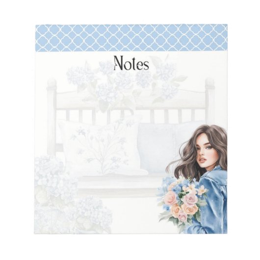 Blue Hour Blooms: Soft & Serene Notes Collectie Notitieblok (Voorkant)