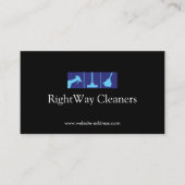 Blue House Cleaner Logo Cleaner Service Visitekaartje (Voorkant)