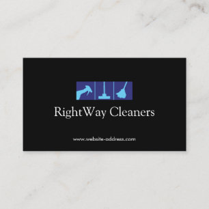 Blue House Cleaner Logo Cleaner Service Visitekaartje