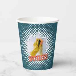 Blue House Cleaning Service Promotion Papieren Bekers