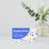 Blue House Cleaning Service Visitekaartje (Staand voorkant)