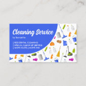 Blue House Cleaning Service Visitekaartje (Voorkant)