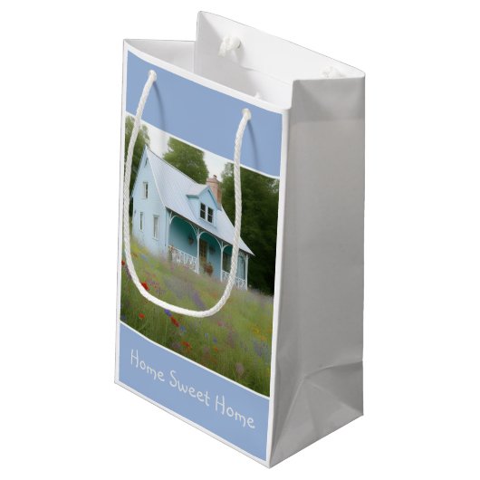 Blue House Housewarming Klein Cadeauzakje (Achterkant Gekanteld)