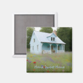 Blue House Housewarming Magneet (Voorkant / Achterkant)