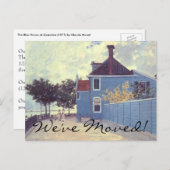 Blue House in Zaandam by Monet, Change of Address Aankondigingskaart (Voorkant / Achterkant)