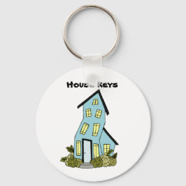 Blue House Keys Cute Sleutelhanger