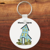 Blue House Keys Cute Sleutelhanger (Voorkant)