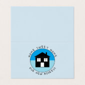 Blue House Logo, Change of Address Card Visitekaartje (Buitenkant ongevouwen)