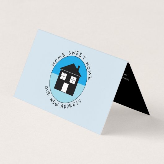 Blue House Logo, Change of Address Card Visitekaartje (Voorkant)
