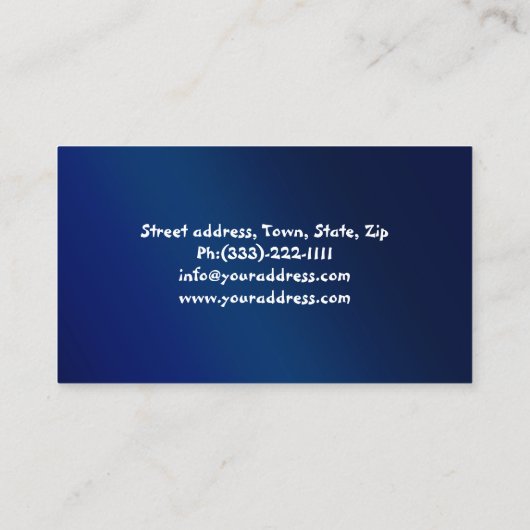 Blue House Repairman Service Visitekaartje (Achterkant)