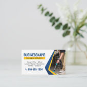 Blue House Schoonmaak Diensten Kantoor Schoonmaak  Visitekaartje (Staand voorkant)