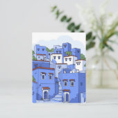 Blue Houses in Chefchaouen Morocco Travel Briefkaart (Staand voorkant)