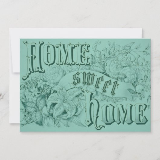 Blue Housewarming Invitation Kaart (Voorkant)