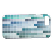 Blue Hue Paint Swatch iPhone Case (Achterkant (Horizontaal))