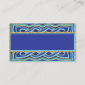 Blue Hues en  metaalgoud Visitekaartje (Achterkant)