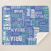 Blue Hues Sherpa Deken (Voorkant (horizontaal))