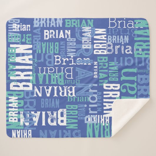 Blue Hues Sherpa Deken (Voorkant (horizontaal))