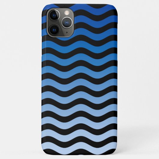 Blue Hues Wavy Stripes Case-Mate iPhone Case (Achterkant)