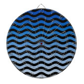 Blue Hues Wavy Stripes Decor Dartbord (Voorkant)