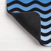 Blue Hues Wavy Stripes Muismat (Hoek)