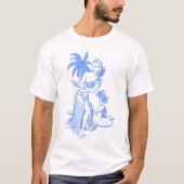 Blue Hula Girl T-Shirt (Voorkant)