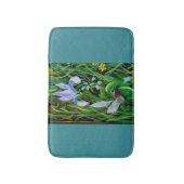 Blue Hummingbird Bath Mat (Voorkant Verticaal)