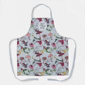 Blue Hummingbird Garden Floral Beste moeder ooit Schort (Voorkant)