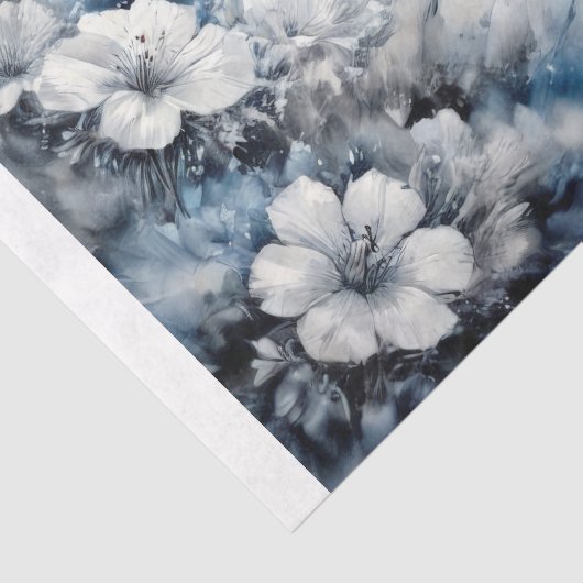 Blue Hummingbird in Flight Decoupage Tissuepapier (Detail)