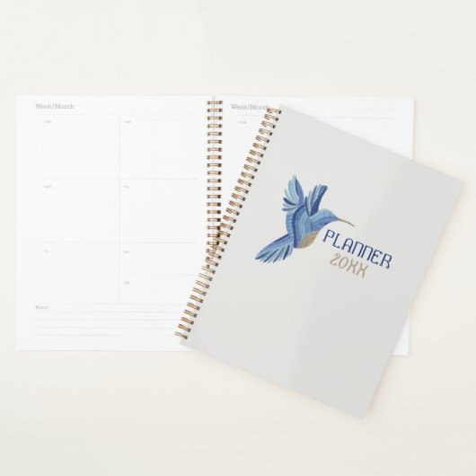 Blue Hummingbird Planner – Customizable Year  (Display)