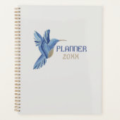 Blue Hummingbird Planner – Customizable Year  (Voorkant)