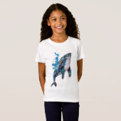 Blue Humpback Whale Kinder T-Shirt (Voorkant volledig)