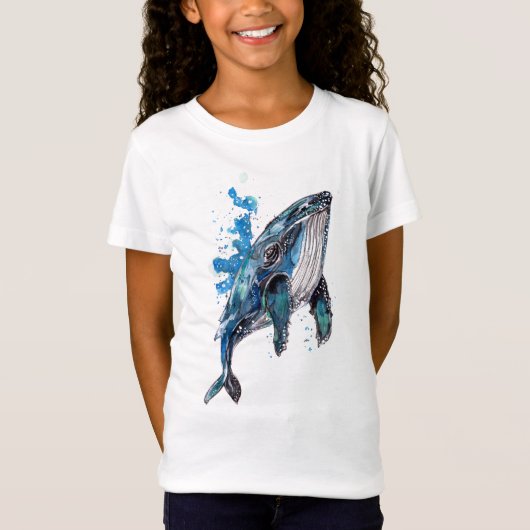 Blue Humpback Whale Kinder T-Shirt (Voorkant)