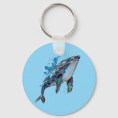 Blue Humpback Whale Sleutelhanger (Voorkant)