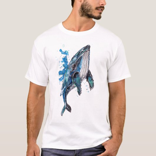 Blue Humpback Whale T-shirt (Voorkant)