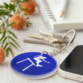 Blue Hurdler Sleutelhanger (Voorkant Rechts)