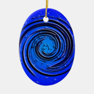 Blue Hurricane Swirl Keramisch Ornament