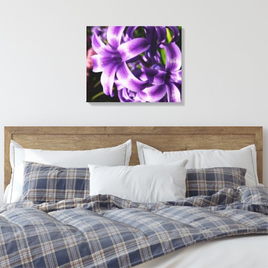 Blue Hyacinth I Spring Floral Canvas Afdruk (Insitu (Slaapkamer))