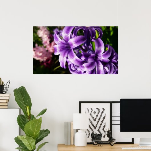 Blue Hyacinth I Spring Floral Poster (Thuiskantoor)