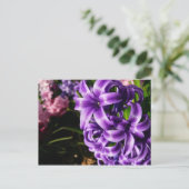 Blue Hyacinth II Spring Floral Briefkaart (Staand voorkant)