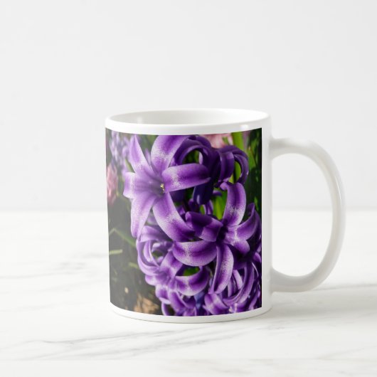 Blue Hyacinth II Spring Floral Koffiemok (Rechts)
