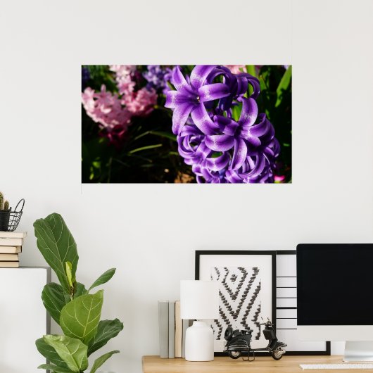 Blue Hyacinth II Spring Floral Poster (Thuiskantoor)