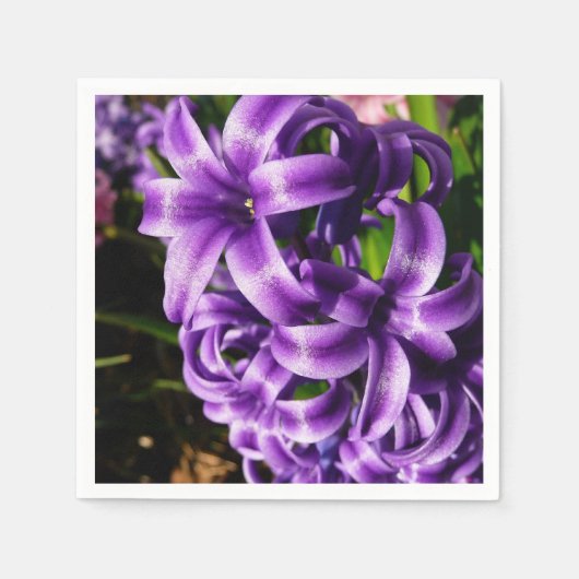 Blue Hyacinth II Spring Floral Servetten (Voorkant)
