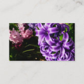 Blue Hyacinth II Spring Floral Visitekaartje (Achterkant)
